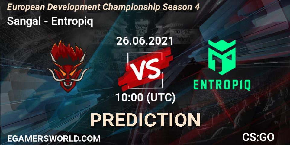 Pronósticos Sangal - Entropiq. 26.06.2021 at 10:00. European Development Championship Season 4 - Counter-Strike (CS2)