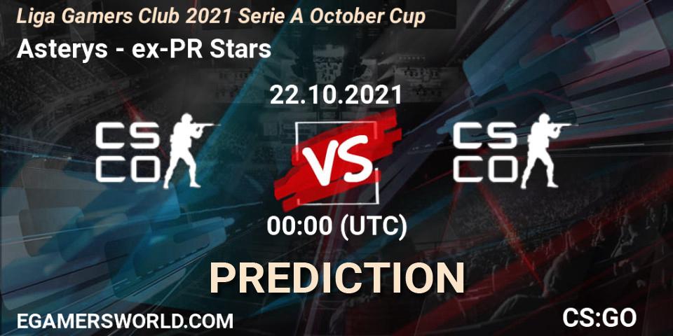 Pronósticos Asterys - ex-PR Stars. 22.10.21. Liga Gamers Club 2021 Serie A October Cup - CS2 (CS:GO)