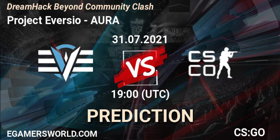 Pronósticos Project Eversio - AURA. 31.07.2021 at 19:00. DreamHack Beyond Community Clash - Counter-Strike (CS2)