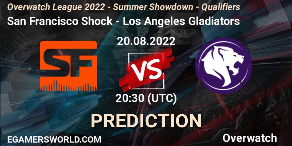 Pronósticos San Francisco Shock - Los Angeles Gladiators. 20.08.22. Overwatch League 2022 - Summer Showdown - Qualifiers - Overwatch
