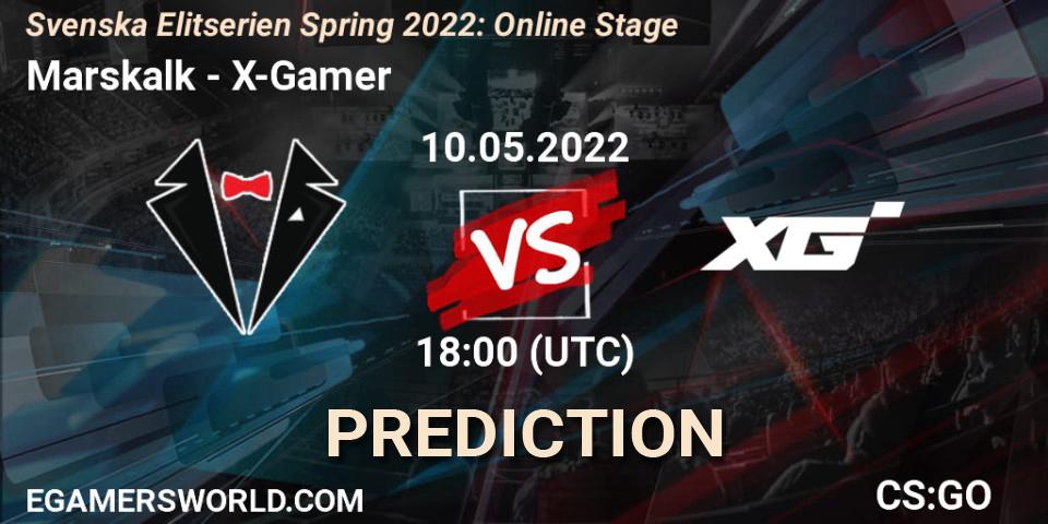 Pronósticos Marskalk - X-Gamer. 10.05.2022 at 18:00. Svenska Elitserien Spring 2022: Online Stage - Counter-Strike (CS2)
