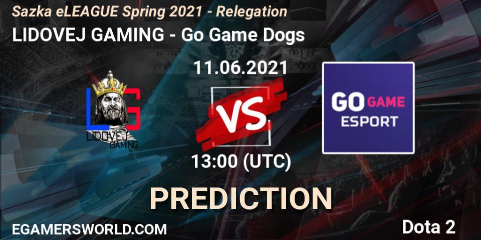 Pronósticos LIDOVEJ GAMING - Go Game Dogs. 11.06.2021 at 13:16. Sazka eLEAGUE Spring 2021 - Relegation - Dota 2