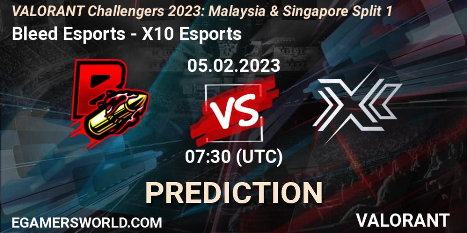 Pronósticos Bleed Esports - X10 Esports. 05.02.23. VALORANT Challengers 2023: Malaysia & Singapore Split 1 - VALORANT