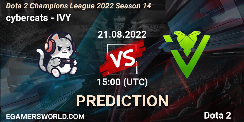 Pronósticos cybercats - IVY. 21.08.2022 at 15:33. Dota 2 Champions League 2022 Season 14 - Dota 2