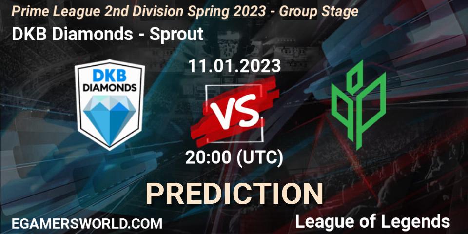 Pronósticos DKB Diamonds - Sprout. 11.01.2023 at 20:00. Prime League 2nd Division Spring 2023 - Group Stage - LoL