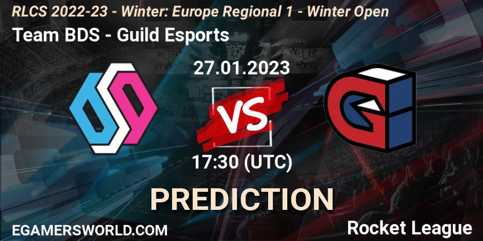 Pronósticos Team BDS - Guild Esports. 27.01.2023 at 17:30. RLCS 2022-23 - Winter: Europe Regional 1 - Winter Open - Rocket League