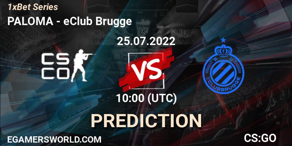 Pronósticos PALOMA - eClub Brugge. 25.07.2022 at 10:00. 1xBet Series - Counter-Strike (CS2)
