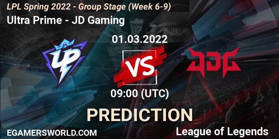 Pronósticos Ultra Prime - JD Gaming. 01.03.22. LPL Spring 2022 - Group Stage (Week 6-9) - LoL