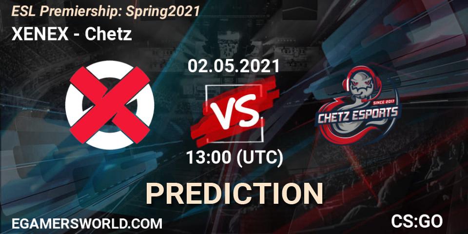 Pronósticos XENEX - Chetz. 02.05.2021 at 13:00. ESL Premiership: Spring 2021 - Counter-Strike (CS2)