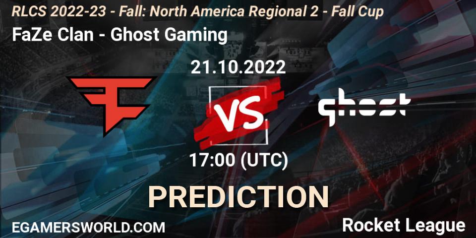 Pronósticos FaZe Clan - Ghost Gaming. 21.10.22. RLCS 2022-23 - Fall: North America Regional 2 - Fall Cup - Rocket League