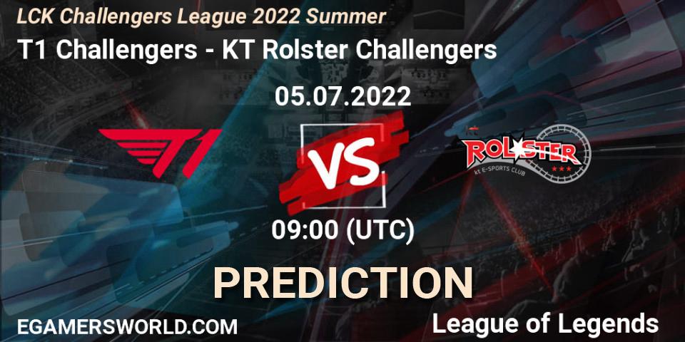 Pronósticos T1 Challengers - KT Rolster Challengers. 05.07.22. LCK Challengers League 2022 Summer - LoL
