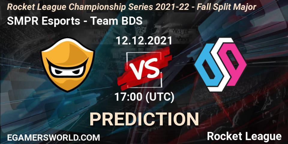 Pronósticos SMPR Esports - Team BDS. 12.12.21. RLCS 2021-22 - Fall Split Major - Rocket League