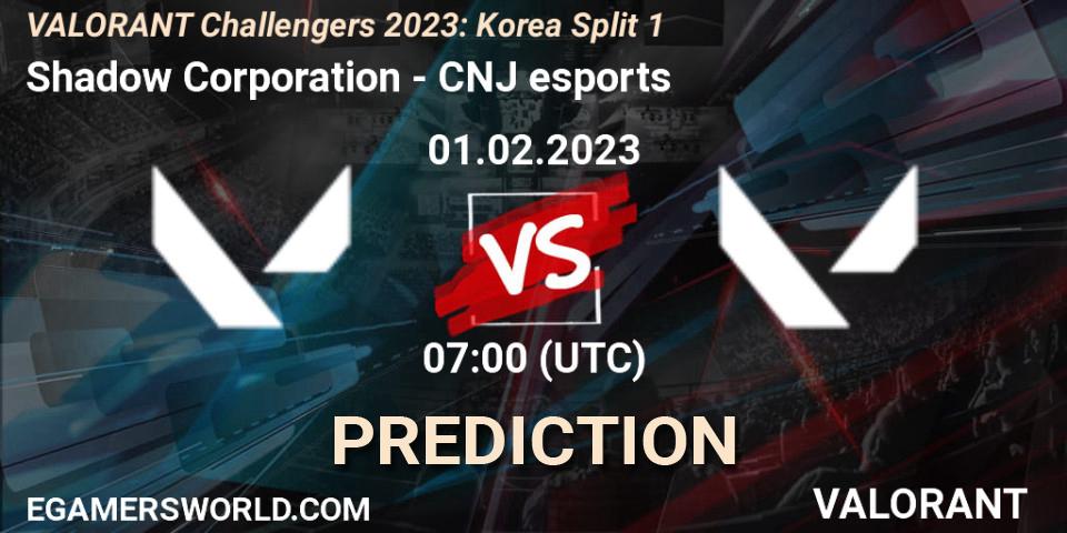 Pronósticos Shadow Corporation - CNJ Esports. 01.02.23. VALORANT Challengers 2023: Korea Split 1 - VALORANT