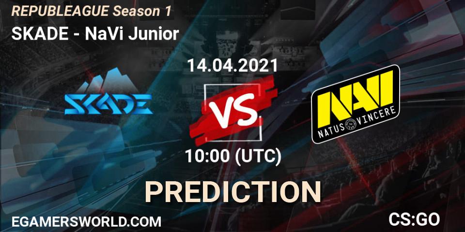 Pronósticos SKADE - NaVi Junior. 14.04.2021 at 10:00. REPUBLEAGUE Season 1 - Counter-Strike (CS2)