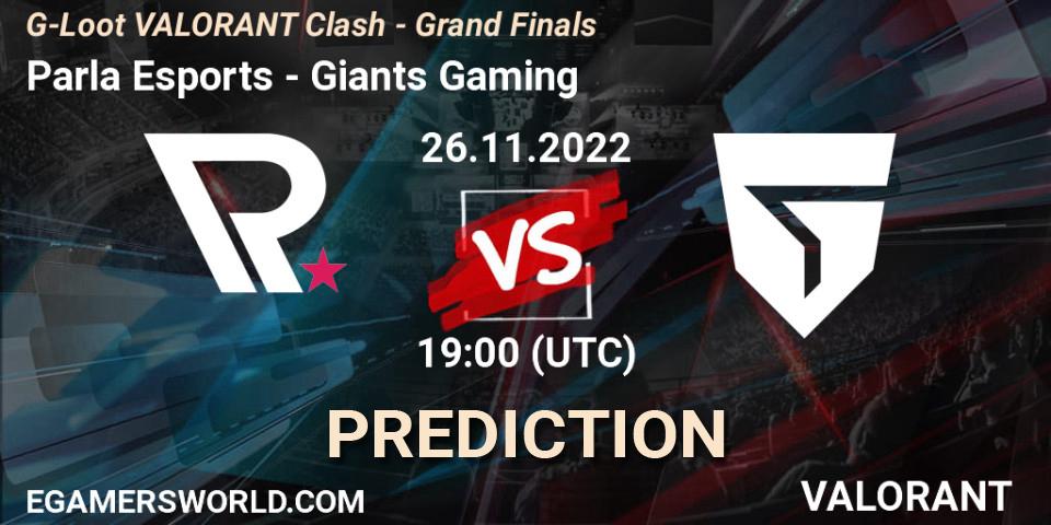 Pronósticos Parla Esports - Giants Gaming. 26.11.22. G-Loot VALORANT Clash - Grand Finals - VALORANT
