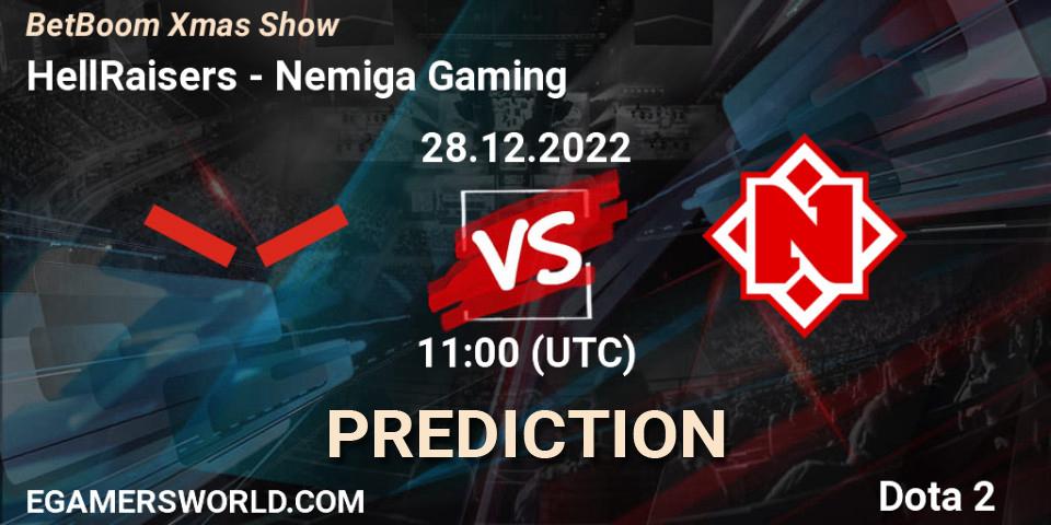 Pronósticos HellRaisers - Nemiga Gaming. 28.12.22. BetBoom Xmas Show - Dota 2