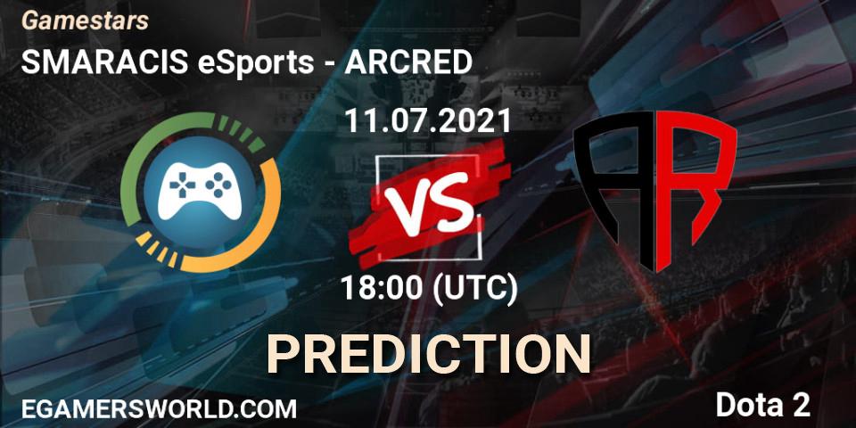 Pronósticos SMARACIS eSports - ARCRED. 11.07.2021 at 17:05. Gamestars - Dota 2