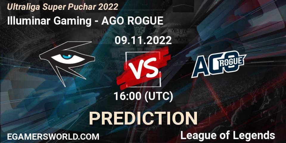 Pronósticos Illuminar Gaming - AGO ROGUE. 09.11.2022 at 16:00. Ultraliga Super Puchar 2022 - LoL