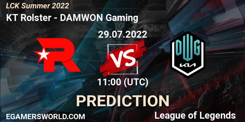 Pronósticos KT Rolster - DAMWON Gaming. 29.07.2022 at 11:00. LCK Summer 2022 - LoL