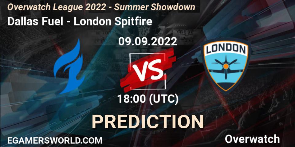 Pronósticos Dallas Fuel - London Spitfire. 09.09.22. Overwatch League 2022 - Summer Showdown - Overwatch