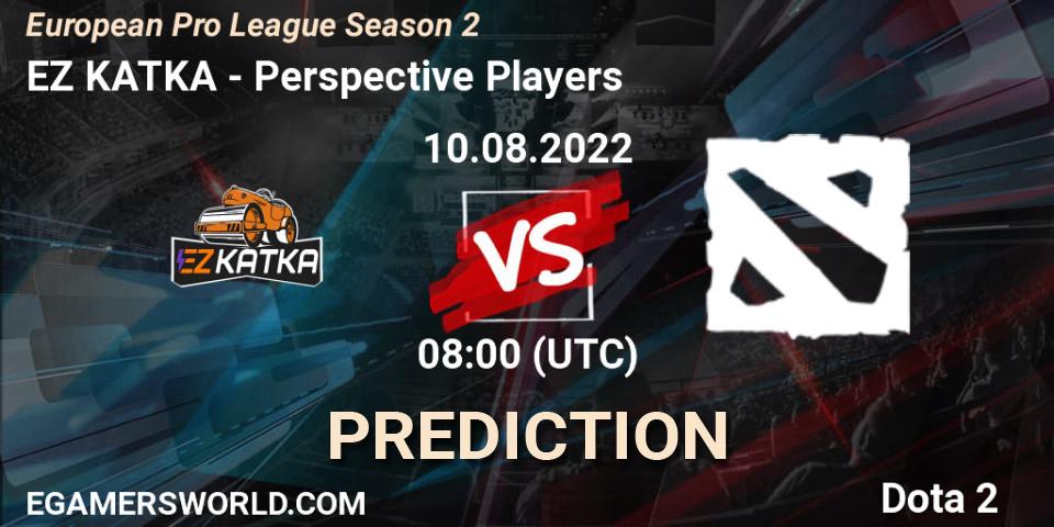 Pronósticos EZ KATKA - Perspective Players. 10.08.2022 at 08:04. European Pro League Season 2 - Dota 2