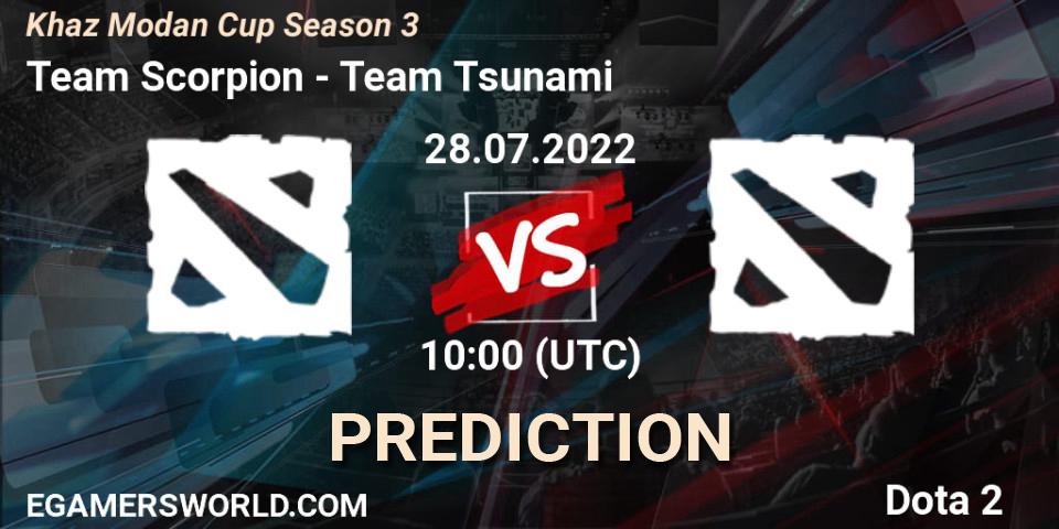 Pronósticos Team Scorpion - Team Tsunami. 28.07.2022 at 10:30. Khaz Modan Cup Season 3 - Dota 2
