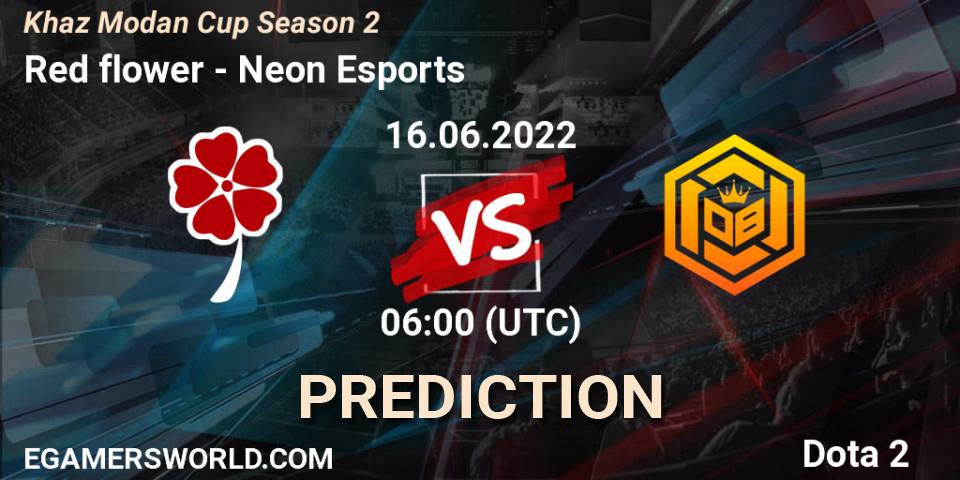 Pronósticos Red flower - Neon Esports. 16.06.2022 at 10:08. Khaz Modan Cup Season 2 - Dota 2