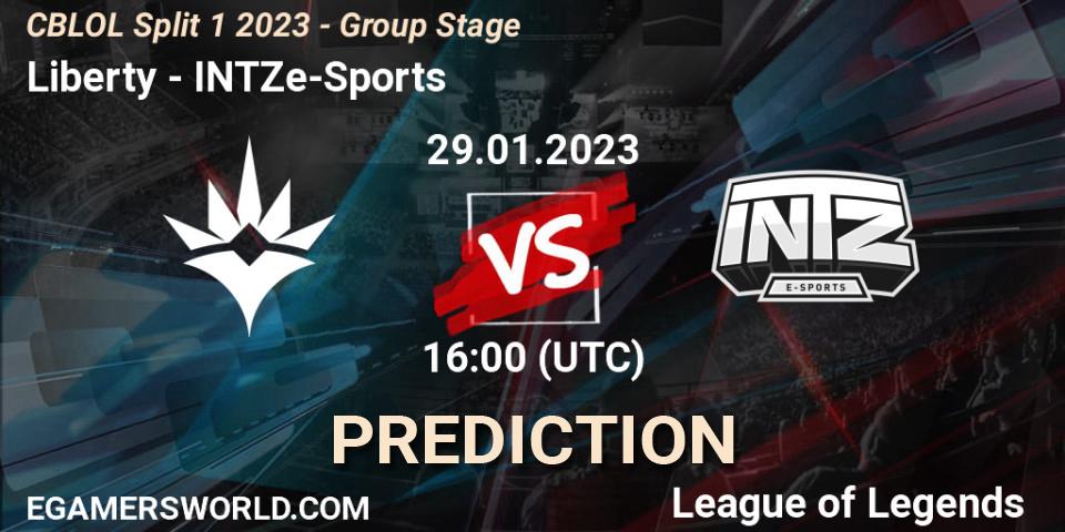 Pronósticos Liberty - INTZ e-Sports. 29.01.23. CBLOL Split 1 2023 - Group Stage - LoL