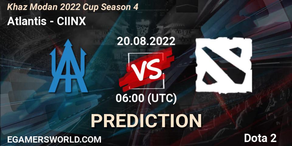 Pronósticos Atlantis - CIINX. 20.08.22. Khaz Modan 2022 Cup Season 4 - Dota 2