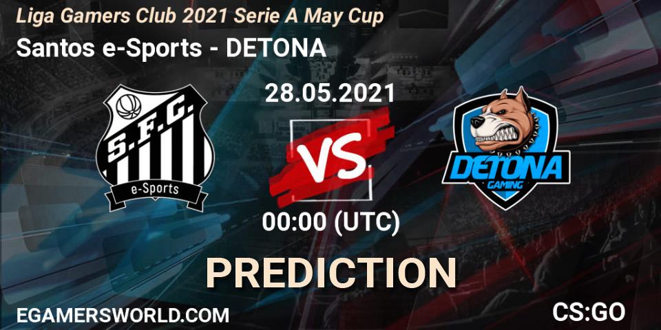 Pronósticos Santos e-Sports - DETONA. 28.05.21. Liga Gamers Club 2021 Serie A May Cup - CS2 (CS:GO)