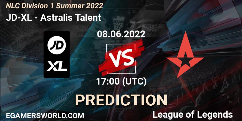Pronósticos JD-XL - Astralis Talent. 08.06.2022 at 17:00. NLC Division 1 Summer 2022 - LoL