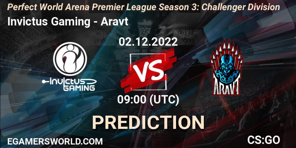 Pronósticos Invictus Gaming - Aravt. 02.12.22. Perfect World Arena Premier League Season 3: Challenger Division - CS2 (CS:GO)