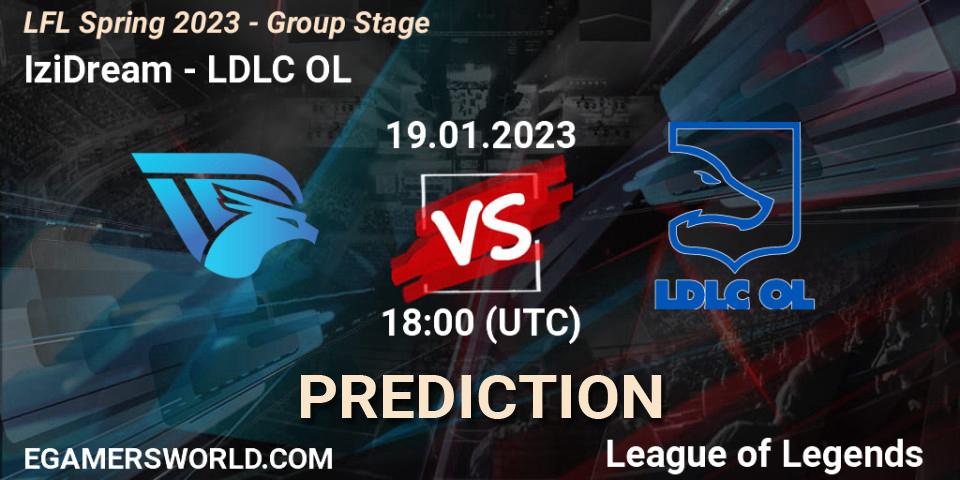 Pronósticos IziDream - LDLC OL. 19.01.2023 at 18:00. LFL Spring 2023 - Group Stage - LoL