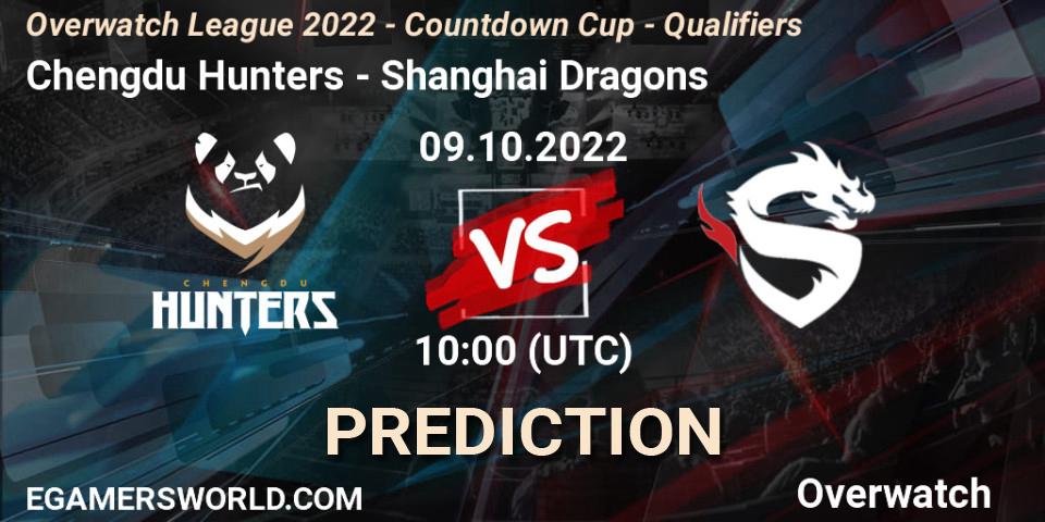 Pronósticos Chengdu Hunters - Shanghai Dragons. 09.10.22. Overwatch League 2022 - Countdown Cup - Qualifiers - Overwatch