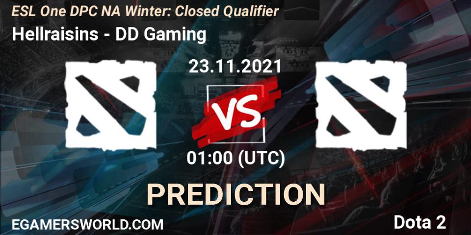 Pronósticos Hellraisins - DD Gaming. 23.11.2021 at 01:04. DPC 2022 Season 1: North America - Closed Qualifier (ESL One Winter 2021) - Dota 2