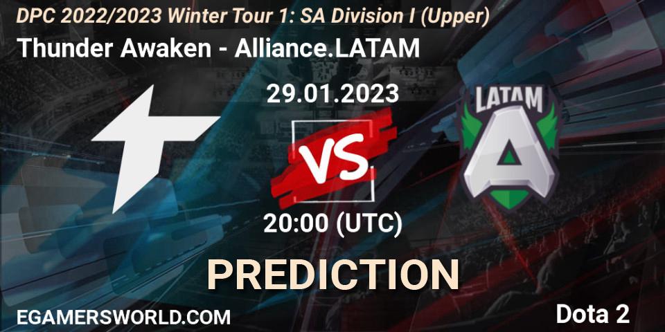 Pronósticos Thunder Awaken - Alliance.LATAM. 29.01.23. DPC 2022/2023 Winter Tour 1: SA Division I (Upper) - Dota 2