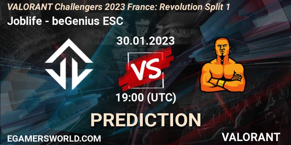 Pronósticos Joblife - beGenius ESC. 30.01.23. VALORANT Challengers 2023 France: Revolution Split 1 - VALORANT