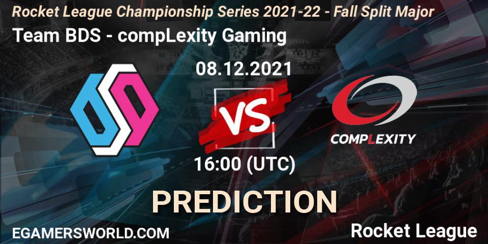 Pronósticos Team BDS - compLexity Gaming. 08.12.2021 at 17:00. RLCS 2021-22 - Fall Split Major - Rocket League