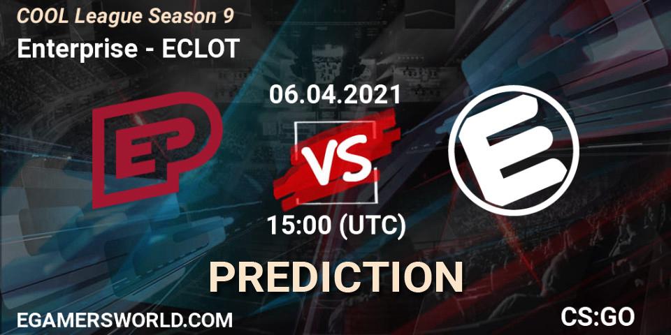 Pronósticos Enterprise - ECLOT. 06.04.2021 at 15:00. COOL League Season 9 - Counter-Strike (CS2)