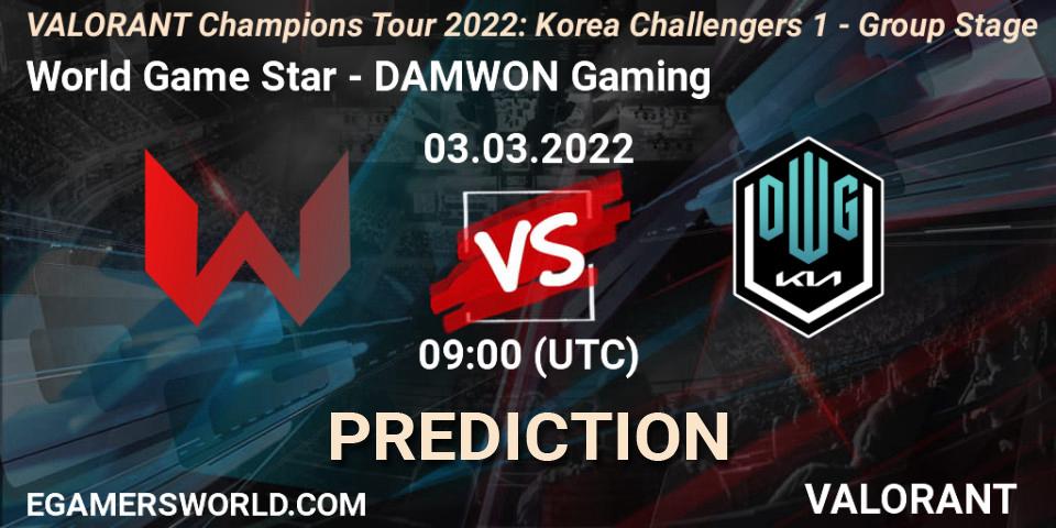 Pronósticos World Game Star - DAMWON Gaming. 03.03.22. VCT 2022: Korea Challengers 1 - Group Stage - VALORANT