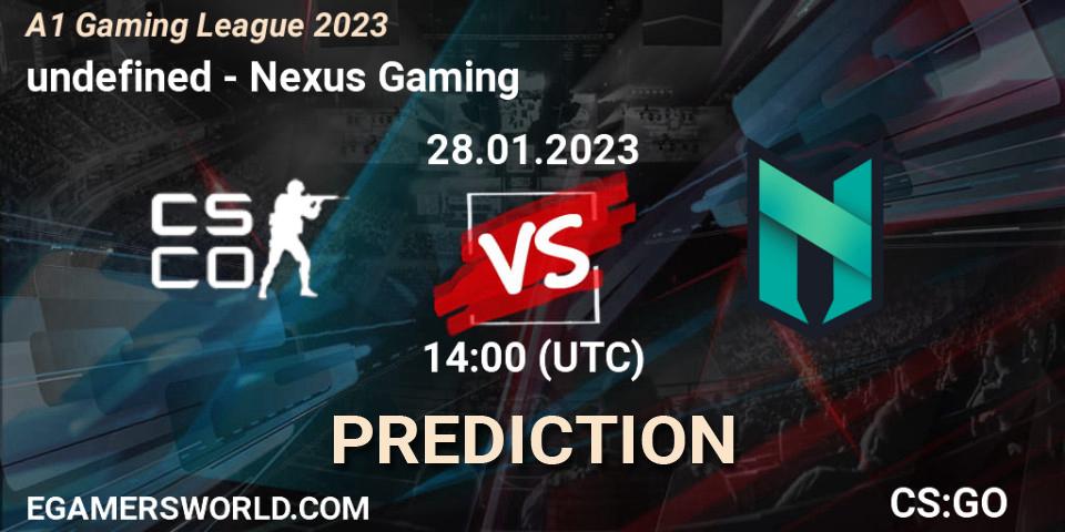Pronósticos undefined - Nexus Gaming. 28.01.23. A1 Gaming League 2023 - CS2 (CS:GO)