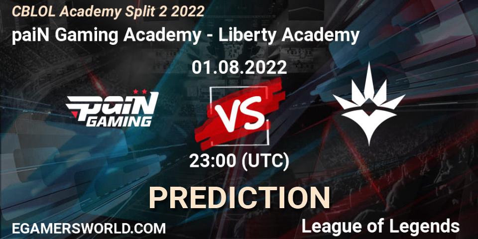Pronósticos paiN Gaming Academy - Liberty Academy. 01.08.2022 at 22:00. CBLOL Academy Split 2 2022 - LoL