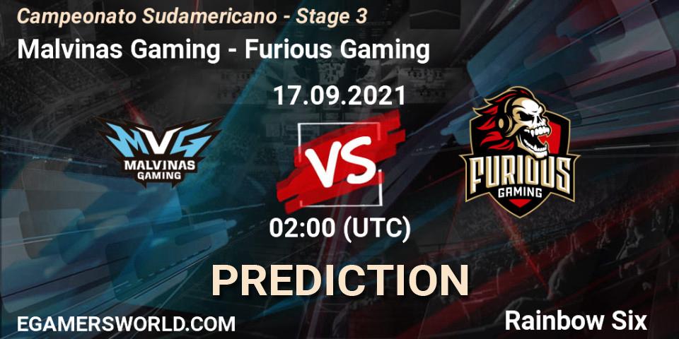 Pronósticos Malvinas Gaming - Furious Gaming. 17.09.2021 at 00:00. Campeonato Sudamericano - Stage 3 - Rainbow Six