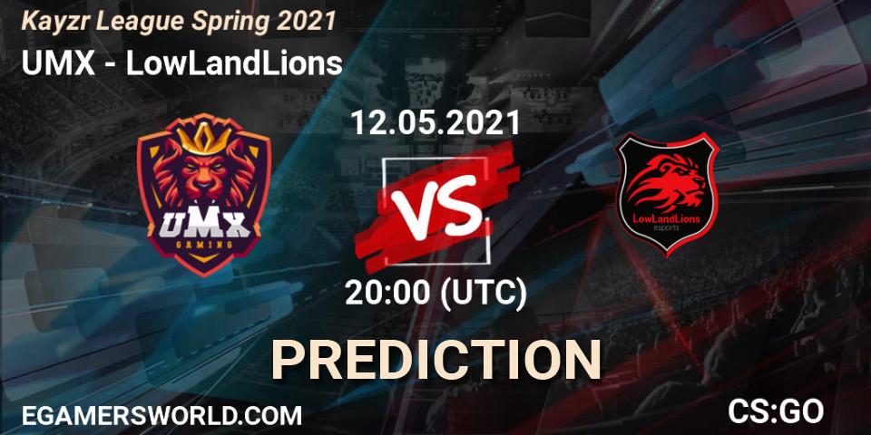 Pronósticos UMX - LowLandLions. 12.05.21. Kayzr League Spring 2021 - CS2 (CS:GO)