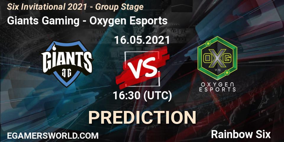 Pronósticos Giants Gaming - Oxygen Esports. 16.05.21. Six Invitational 2021 - Group Stage - Rainbow Six