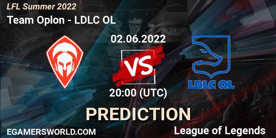 Pronósticos Team Oplon - LDLC OL. 02.06.2022 at 20:00. LFL Summer 2022 - LoL