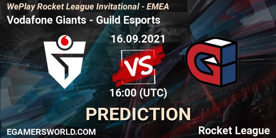 Pronósticos Vodafone Giants - Guild Esports. 16.09.21. WePlay Rocket League Invitational - EMEA - Rocket League