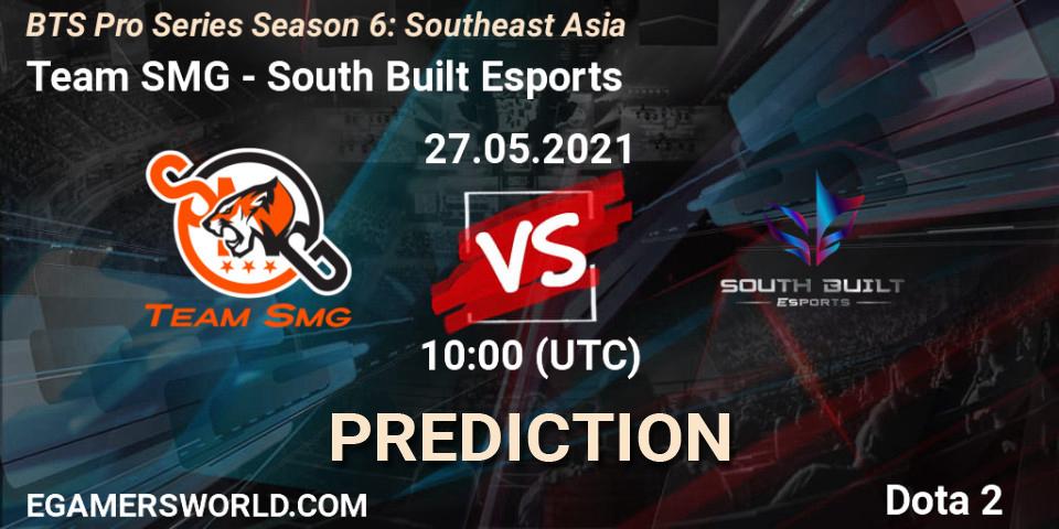 Pronósticos Team SMG - South Built Esports. 27.05.2021 at 10:08. BTS Pro Series Season 6: Southeast Asia - Dota 2