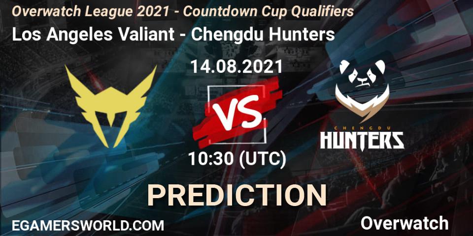 Pronósticos Los Angeles Valiant - Chengdu Hunters. 14.08.2021 at 09:00. Overwatch League 2021 - Countdown Cup Qualifiers - Overwatch
