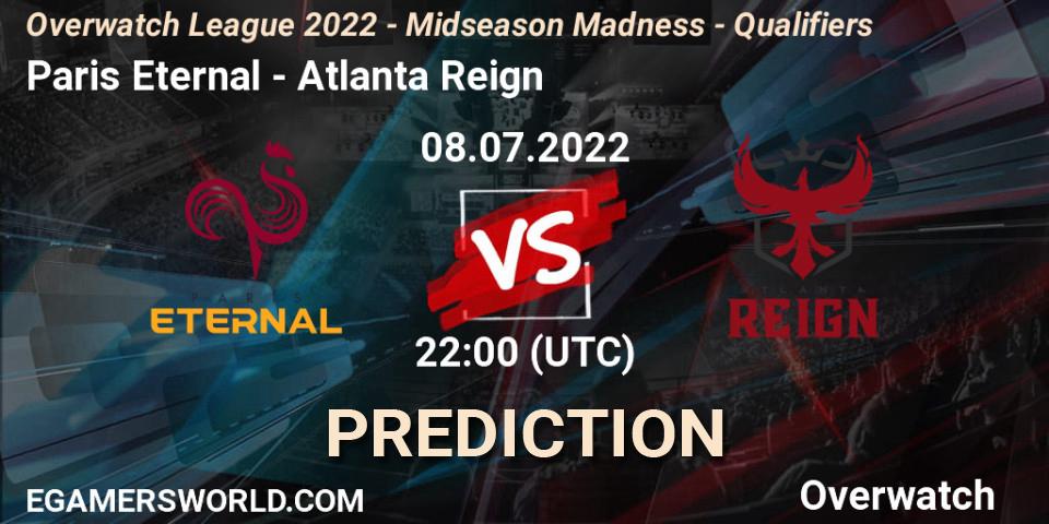Pronósticos Paris Eternal - Atlanta Reign. 08.07.22. Overwatch League 2022 - Midseason Madness - Qualifiers - Overwatch